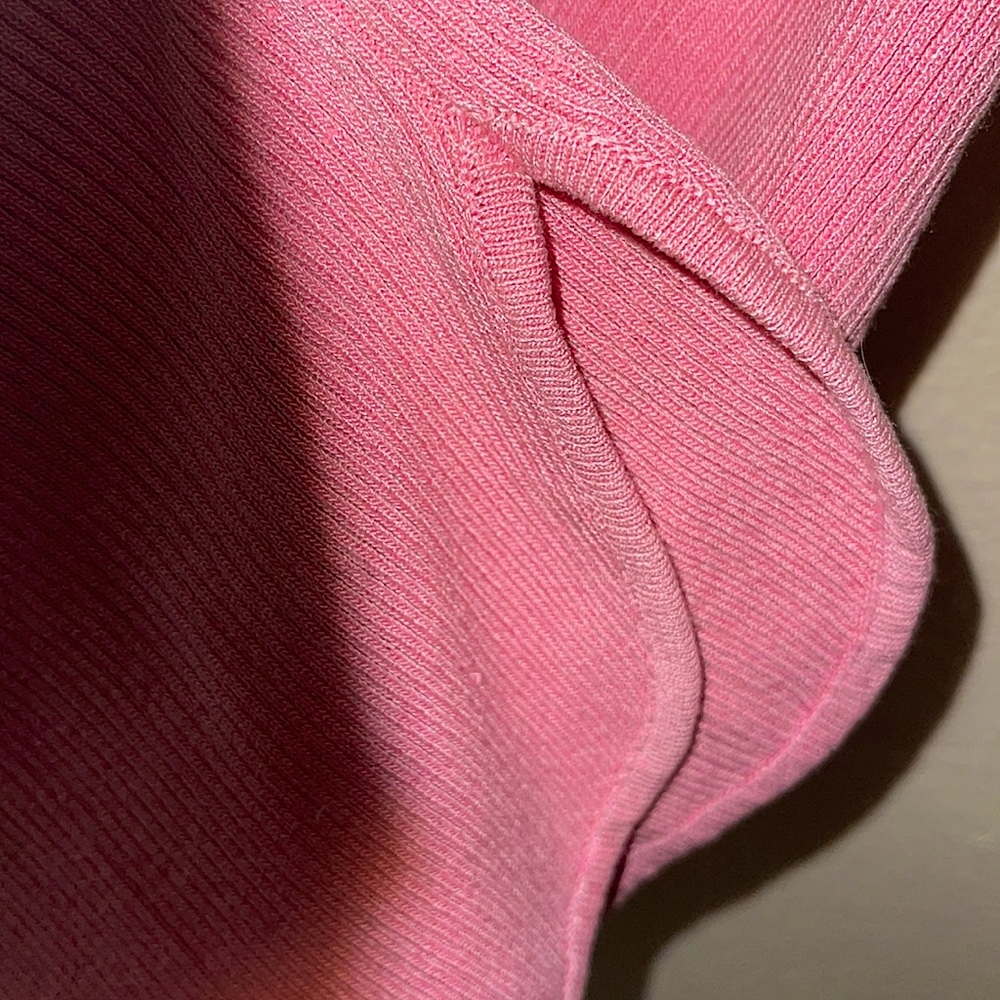 Precious Pink Ribbed Mini Dress S - Picture 3 of 4